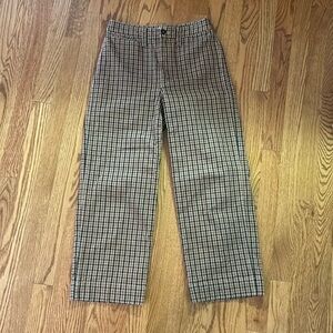Madewell Crop plaid pants